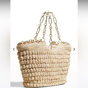 Cult Gaia Samira Raffia Chain Tote